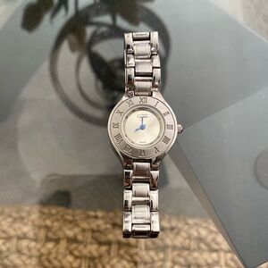 Silver womens Cartier dupe watch